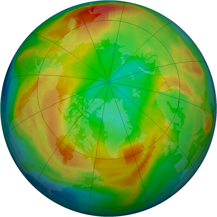 Arctic ozone map for 02 March 1997